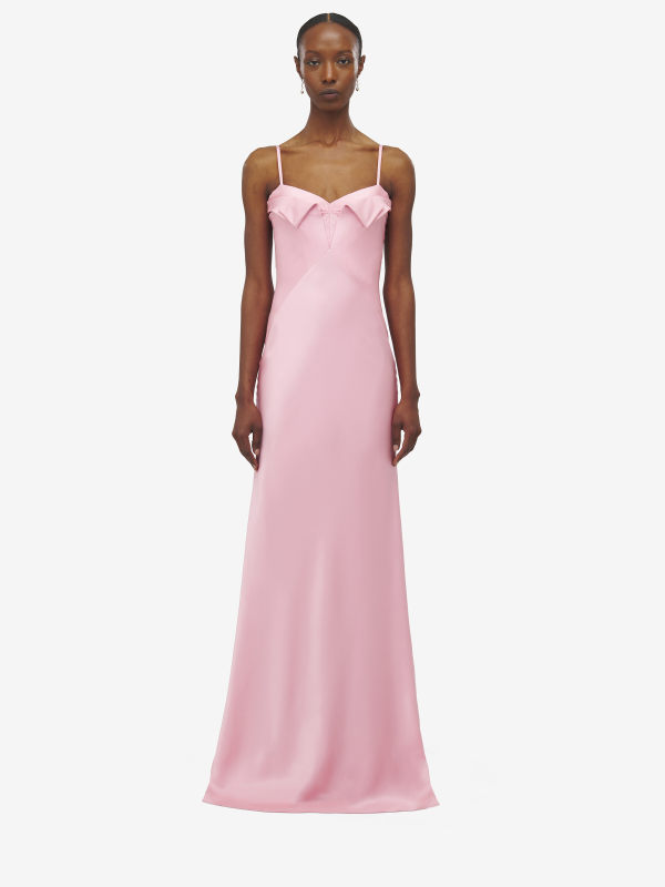 ALEXANDER MCQUEEN - Double Satin Evening Dress - Item 839910QBABW5067